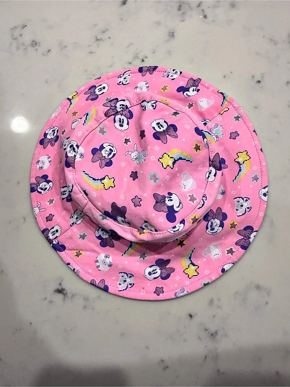 Disney Minnie Mouse Bucket Hat Pink Girls XS Like New